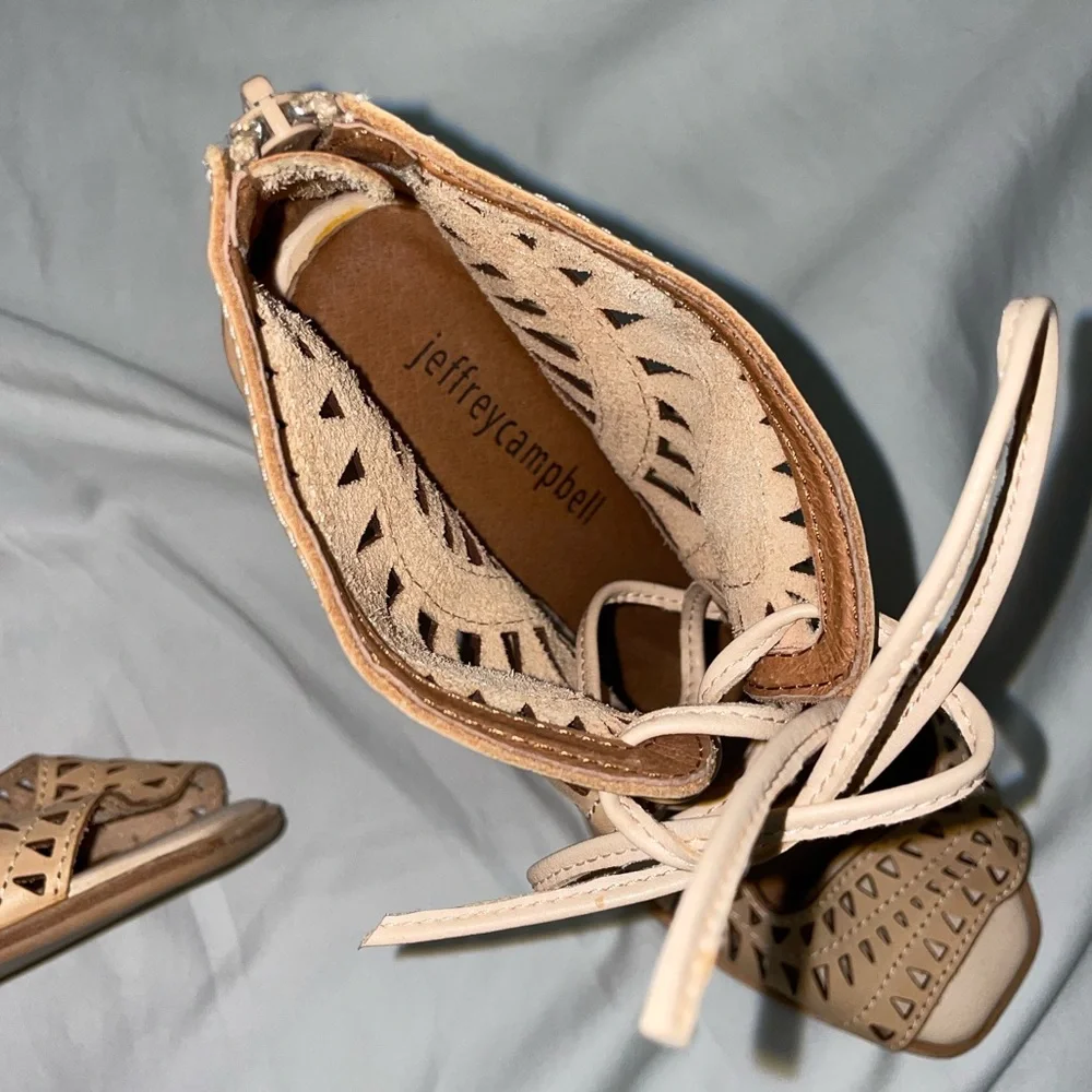 Jeffrey‎ Campbell Lace-Up Rodillo Wedges Women’s Size 8 Coastal Cowgirl Western